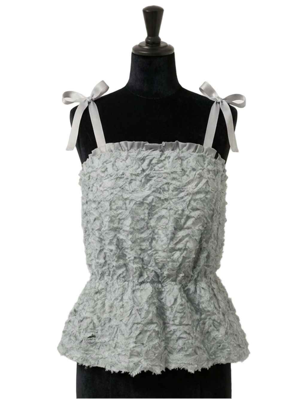 ANTHROPOLOGIE Textured Peplum Tank Sunday in Brooklyn Size Large Tie Strap
